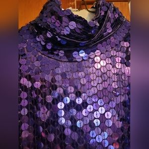 Sequined purple party dress